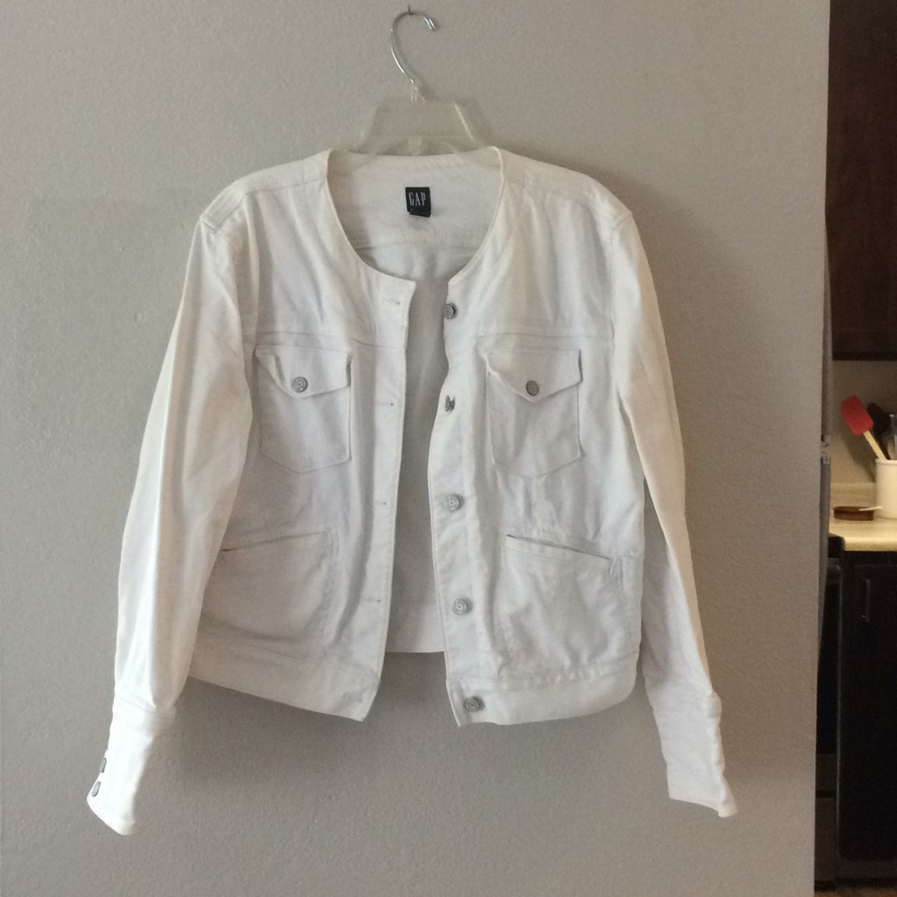 White jean jacket